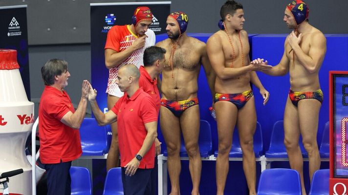 Telediario Matinal - España golea a Sudáfrica y sella su pase a cuartos del Mundial de waterpolo como primera
