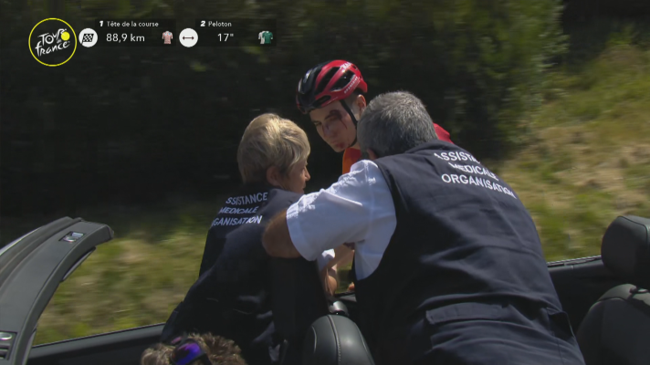 Tour de Francia - El Zoom: Carlos Rodríguez se sobrepone a la grave caída camino de Le Markstein
