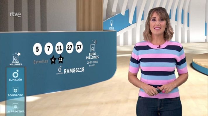 Loterías - Sorteo de la Bonoloto y Euromillones del 25/07/2023