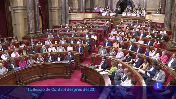 L'Informatiu - Primera sessió de Control després del 23J marcada pel preu de la investidura