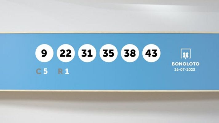 SELAE - Sorteo de la Lotería Bonoloto del 26/07/2023