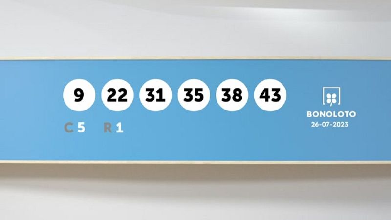 Sorteo de la Lotería Bonoloto del 26/07/2023 - Ver ahora