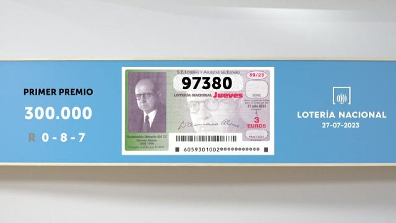 Sorteo de la Lotería Nacional del 27/07/2023 - Ver ahora