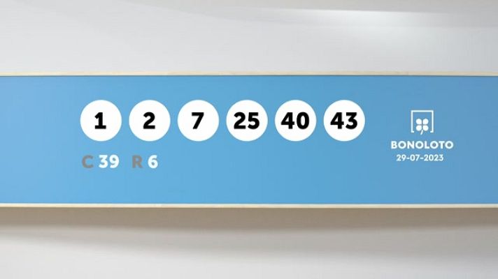 SELAE - Sorteo de la Lotería Bonoloto del 29/07/2023