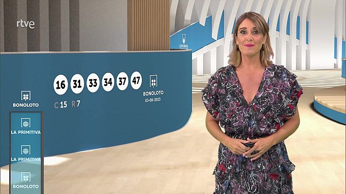 Loterías - Sorteo de la Lotería Nacional, Bonoloto, Primitiva y Jóker del 03/08/2023