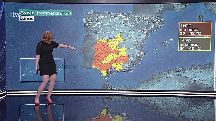 El tiempo - Temperaturas en aumento salvo las máximas en el tercio norte peninsular, norte de Baleares y áreas del Levante