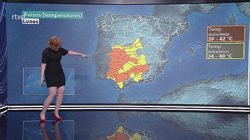Temperaturas en aumento salvo las máximas en el tercio norte peninsular, norte de Baleares y áreas del Levante - ver ahora