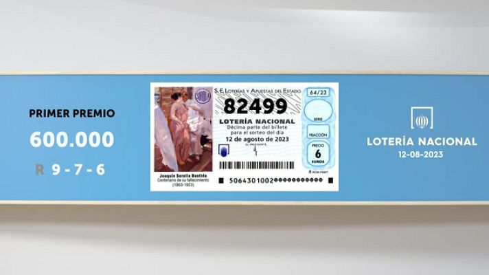 SELAE - Sorteo de la Lotería Nacional del 12/08/2023