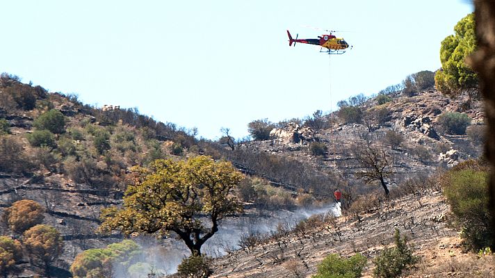 Telediario Fin de Semana - Apagar un incendio desde el aire