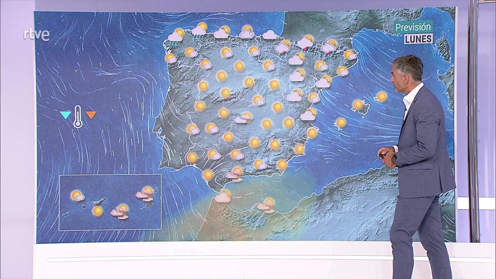 Temperaturas significativamente altas en zonas de los archipiélagos, Andalucía, nordeste y meseta sur. Intervalos de viento fuerte en Canarias - ver ahora