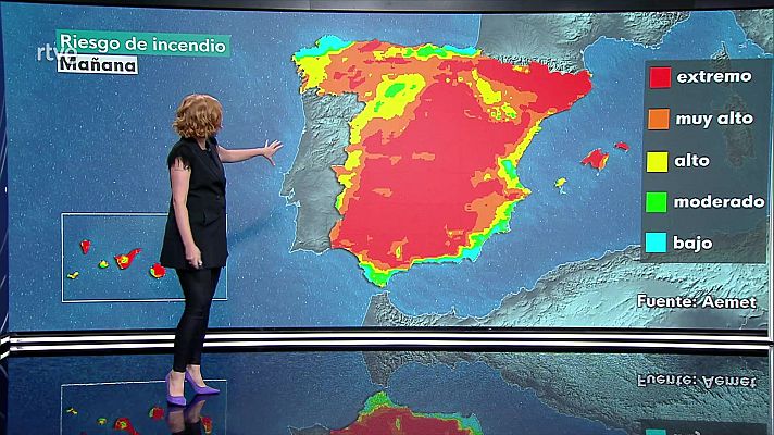 El tiempo - Tormentas localmente fuertes en puntos de Aragón y de Navarra