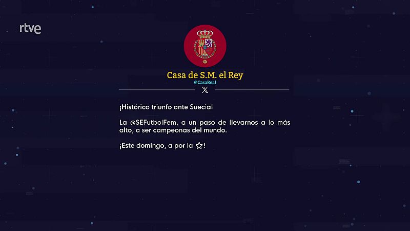 Los principales dirigentes felicitan a la selecci�n espa�ola por su pase a la final del Mundial