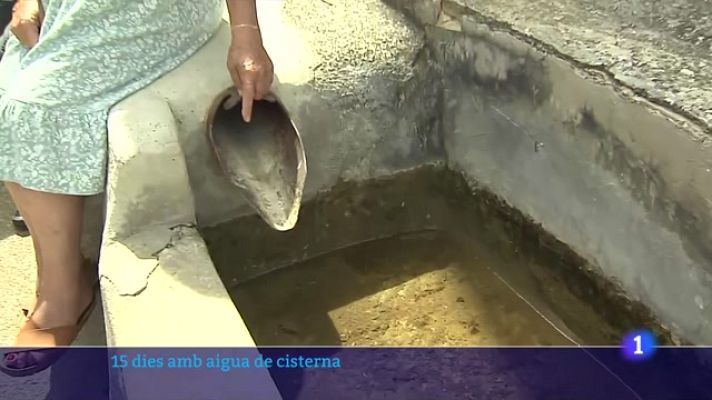 L'Informatiu - Una cisterna d'aigua abasteix el municipi de Les Masies