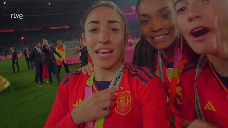 Olga Carmona festejando | Final Espa�a - Inglaterra | Mundial Femenino - Copa Mundial Femenina de la FIFA 2023 | Ver