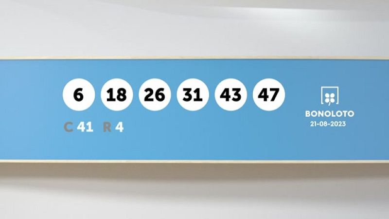Sorteo de la Lotería Bonoloto del 21/08/2023 - Ver ahora
