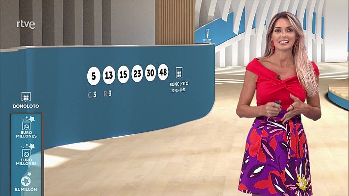Loterías - Sorteo de la Bonoloto y Euromillones del 22/08/2023