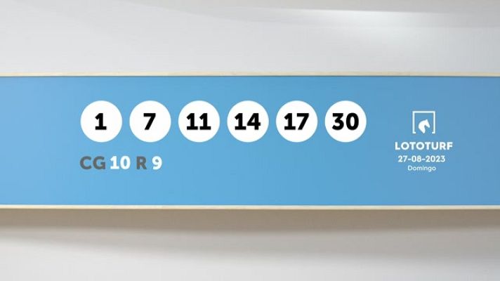 SELAE - Sorteo de la Lotería Lototurf del 27/08/2023