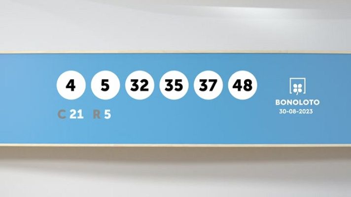 SELAE - Sorteo de la Lotería Bonoloto del 30/08/2023