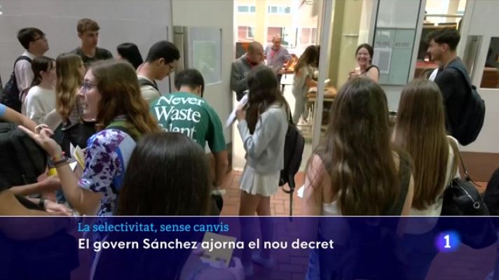 L'Informatiu - La Selectivitat, sense canvis fins al 2025