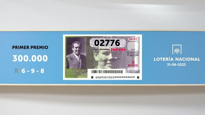 SELAE - Sorteo de la Lotería Nacional del 31/08/2023