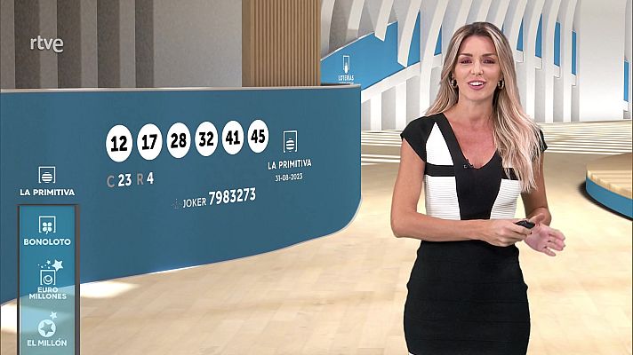 Loterías - Sorteo de la Lotería Nacional, Bonoloto, Primitiva y Jóker del 31/08/2023