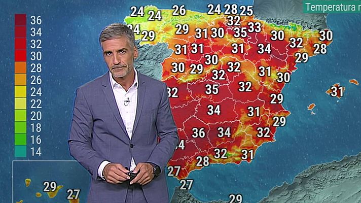 El tiempo - Chubascos en Navarra y norte de Aragón, y suben las mínimas