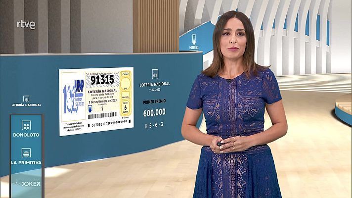 Loterías - Sorteo de la Lotería Nacional del 02/09/2023