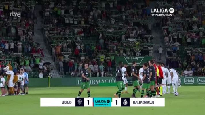 Resúmenes de LaLiga - Elche - Racing: resumen del partido de la 4ª jornada