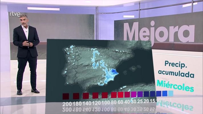 El tiempo - Precipitaciones localmente fuertes o persistentes, sobre todo de madrugada, en zonas del centro, Andalucía y extremo noroeste peninsular