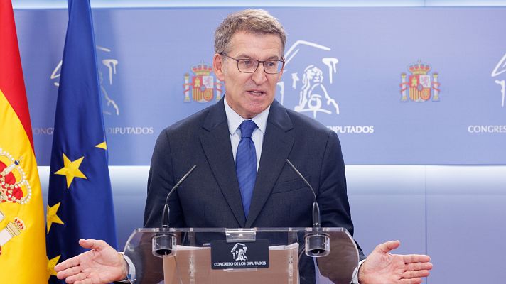 Telediario 1 - Feijóo dice que las condiciones de Puigdemont son "inaceptables" y deja en el aire su reunión con Junts