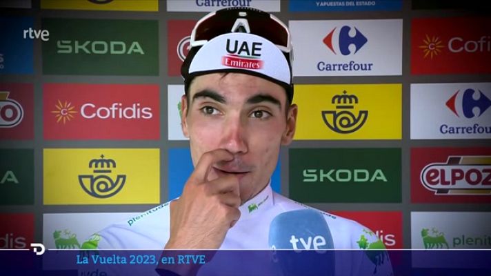 Telediario 2 - Juan Ayuso: "Miraba a un lado o a otro y siempre había uno de amarillo o el de rojo que también ese amarillo"