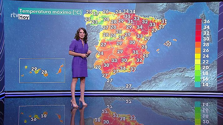 El tiempo - Las temperaturas máximas descenderán en el tercio oeste, meseta Sur y medianías de Canarias
