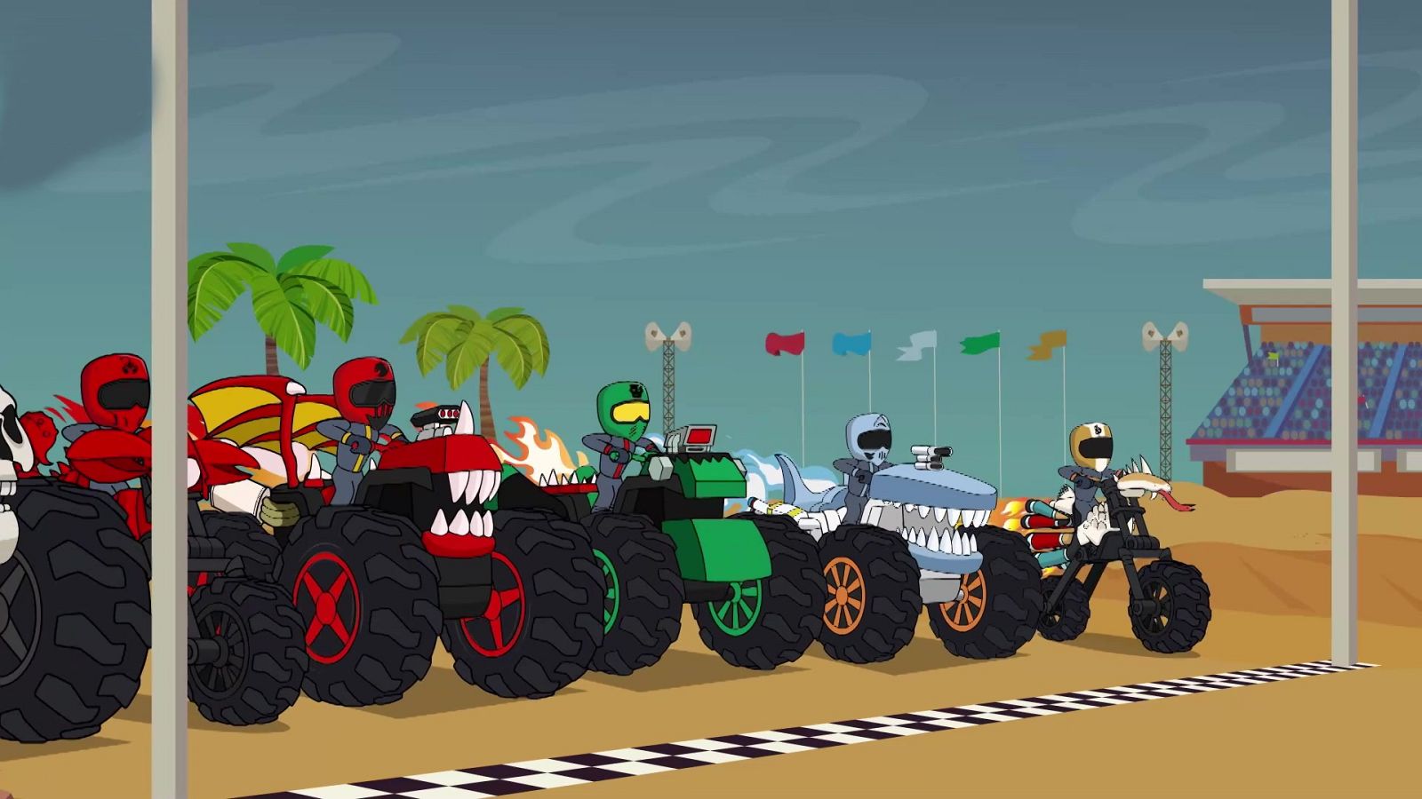 Derrapes bestiales en Saurio Beach - Swap Riders: Tunning The Beast | Ver