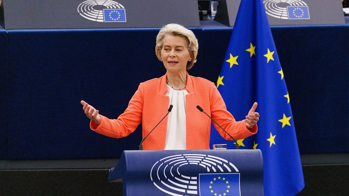 Telediario 2 - Von der Leyen comparece en su último debate sobre el Estado de la Unión de la legislatura
