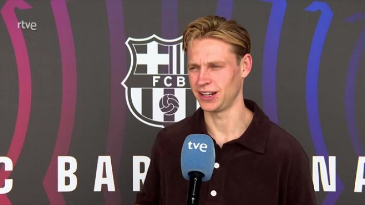 Telediario 1 - Frenkie de Jong, en RTVE: "Creo que Lamine Yamal tiene el techo muy alto"