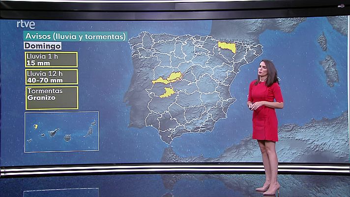 El tiempo - Chubascos y tormentas localmente fuertes en Girona a primeras horas. Precipitaciones y tormentas localmente fuertes o persistentes en el noroeste peninsular y oeste del sistema central