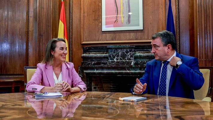 Telediario 2 - El PNV desvela que Feijóo se reunió con Ortuzar a inicios de mes y recalca su "no" a la investidura