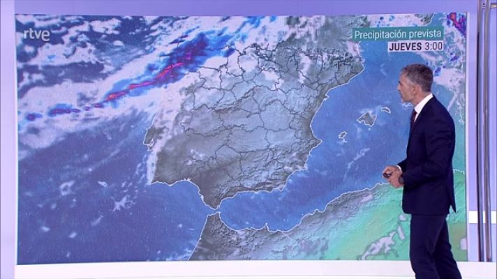 El tiempo - Probabilidad de precipitaciones fuertes y/o persistentes en el noroeste de Galicia, y también en Baleares, Cataluña y norte de la Comunidad Valenciana