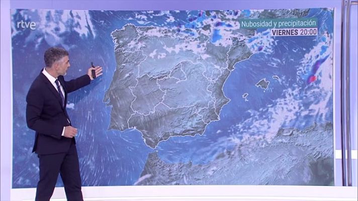 El tiempo - Probabilidad de precipitaciones localmente fuertes y/o persistentes al principio en la mitad noroeste de Galicia y oeste de Asturias