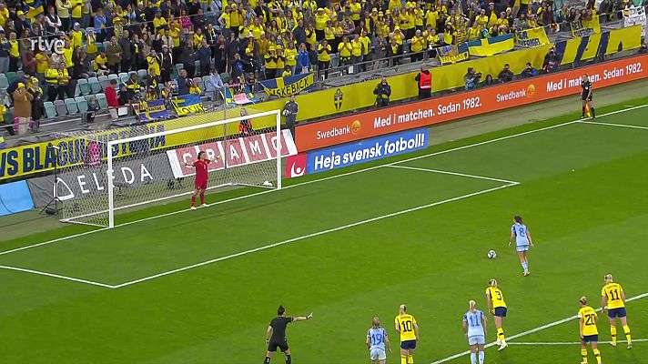 Fútbol - Mariona da la victoria a España ante Suecia con un penalti con el tiempo cumplido