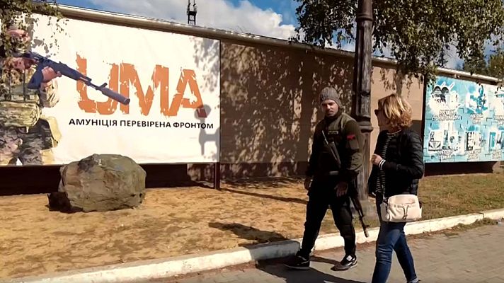 Telediario Fin de Semana - La vida de un combatiente español en el frente ucraniano