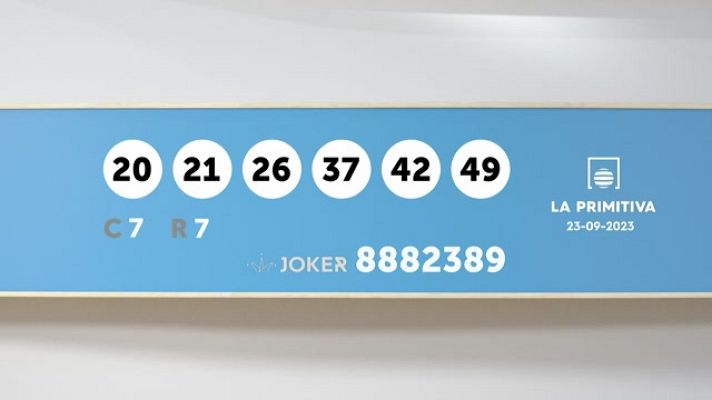 SELAE - Sorteo de la Lotería Primitiva y Joker del 23/09/2023