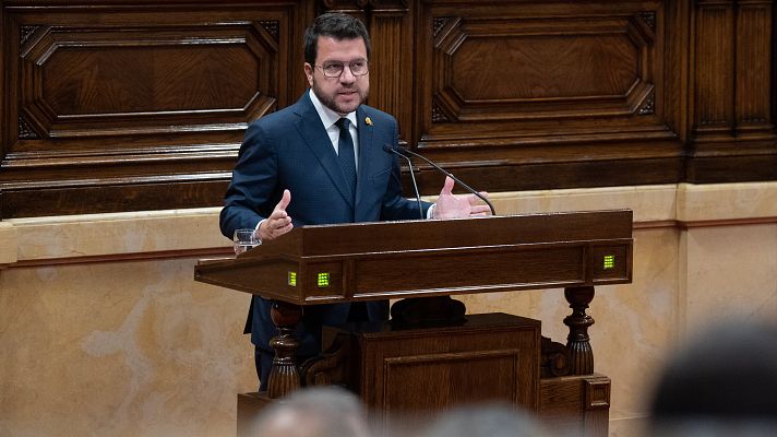 Telediario 1 - Aragonès vuelve a dar por hecha la amnistía y exige fijar en esta legislatura el marco de un referéndum