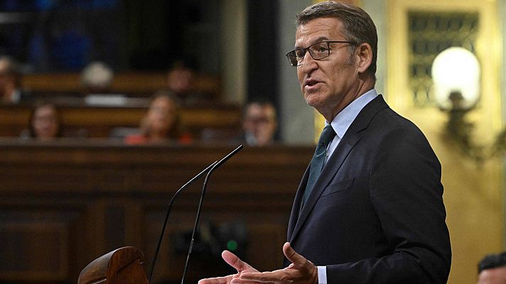 Especiales informativos - Feijóo insta a Sánchez a ser "valiente" y tomar la palabra