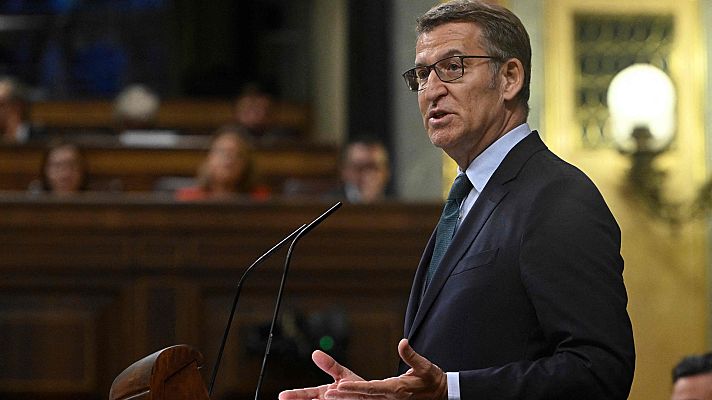 Especiales informativos - Feijóo pide a los socialistas que "no sean tránsfugas de sus votantes" y les acusa de "cinismo" por exigir la abstención al PP