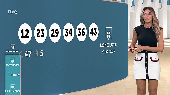 Loterías - Sorteo de la Bonoloto y Euromillones del 29/09/2023