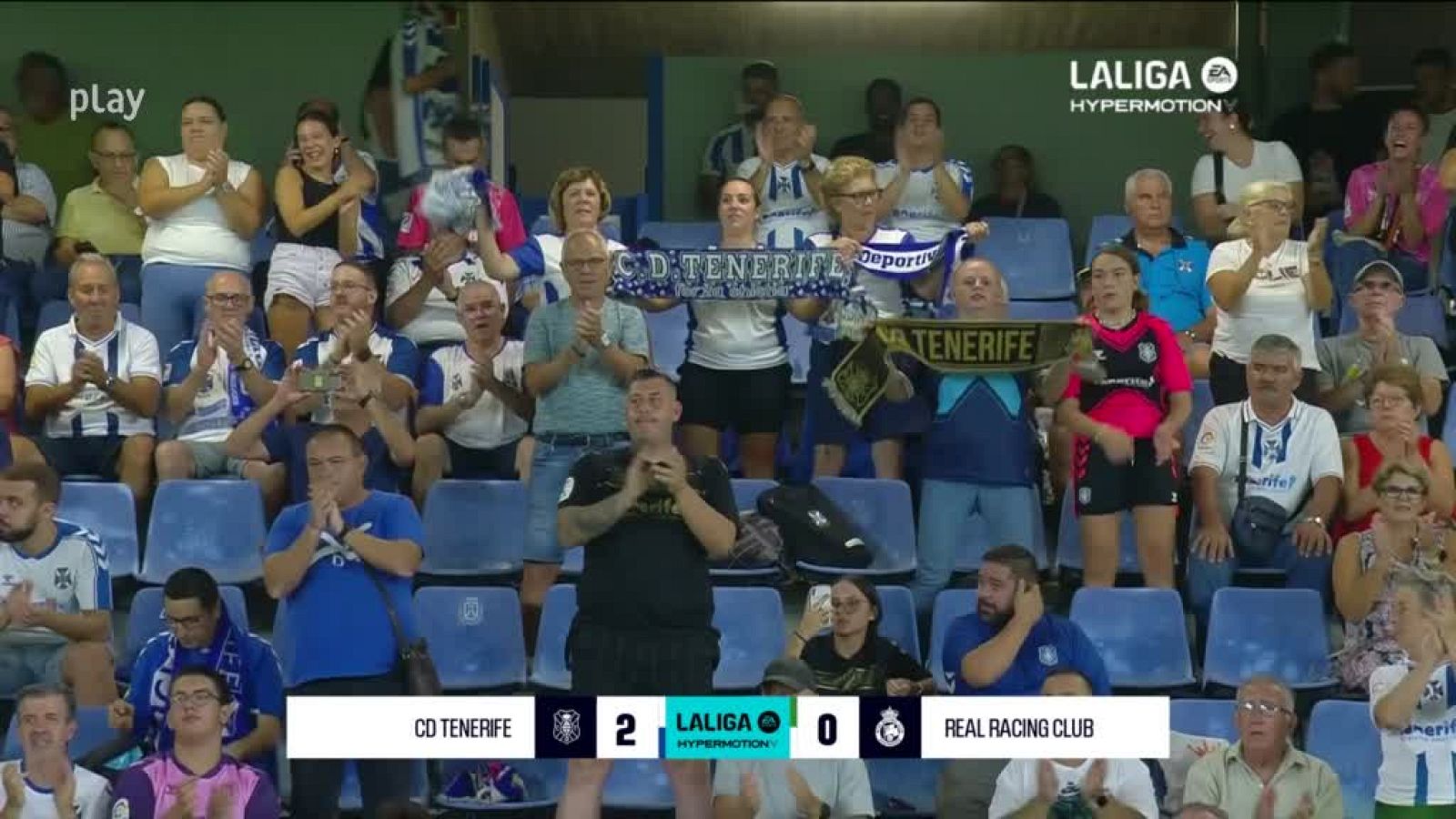 Tenerife - Racing de Santander: resumen del partido, 9ª jornada. Ver en RTVE Play