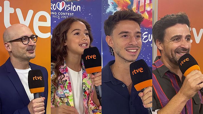 Eurovisión Junior - Entrevista a Sandra Valero y los compistores de "Loviu"