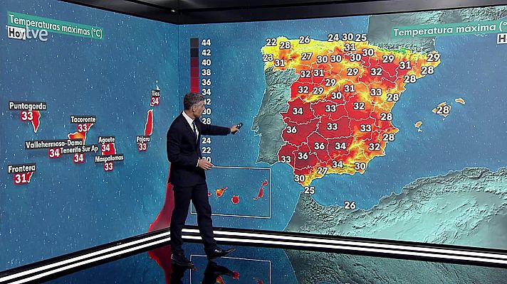 El tiempo - Temperaturas por encima de los valores normales en la mayor parte de la Península