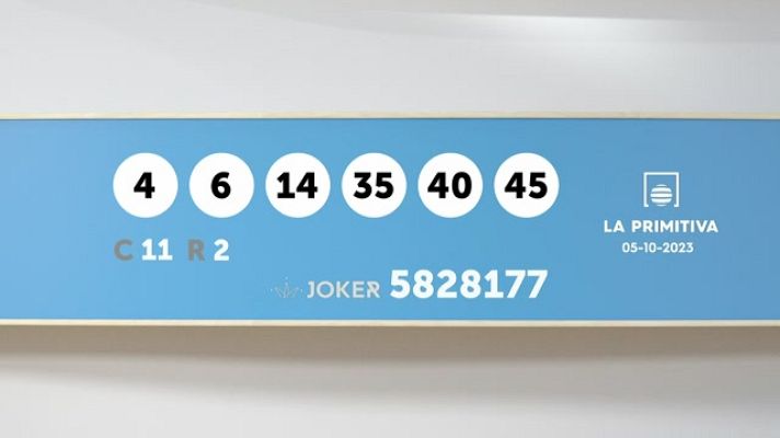 SELAE - Sorteo de la Lotería Primitiva y Joker del 05/10/2023